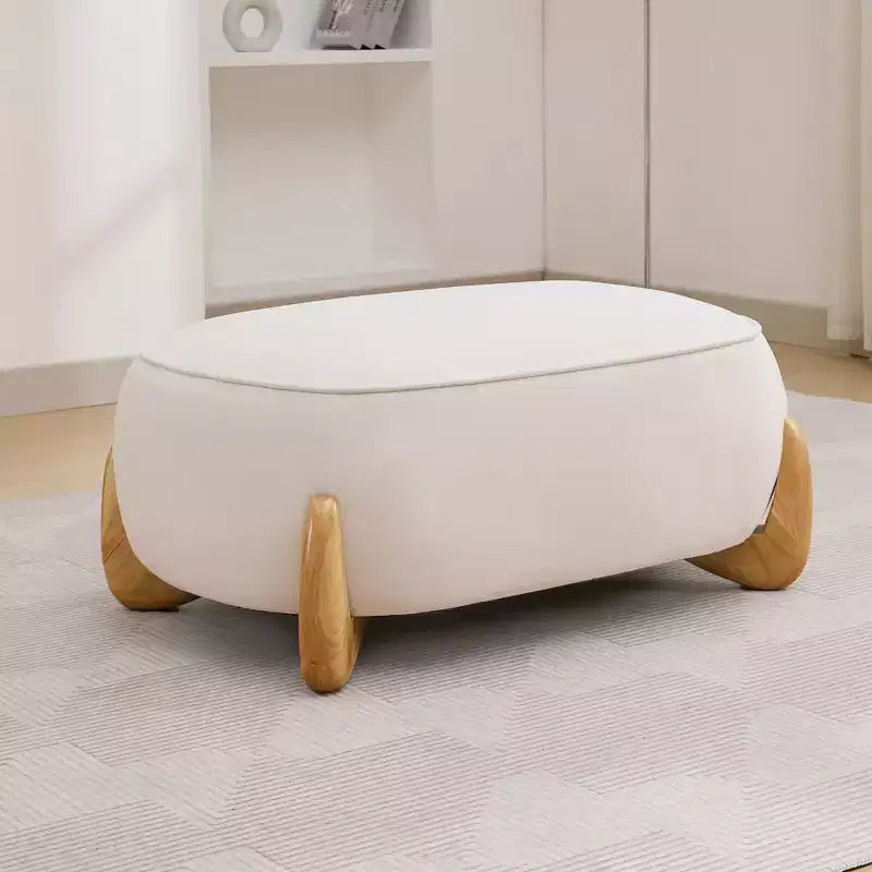 Hyleory 38.58'' Velvet Oversized Comfort Ottoman with Sold Wood Legs,large foot stools for Bedroom, Living Room, Nursing Room
