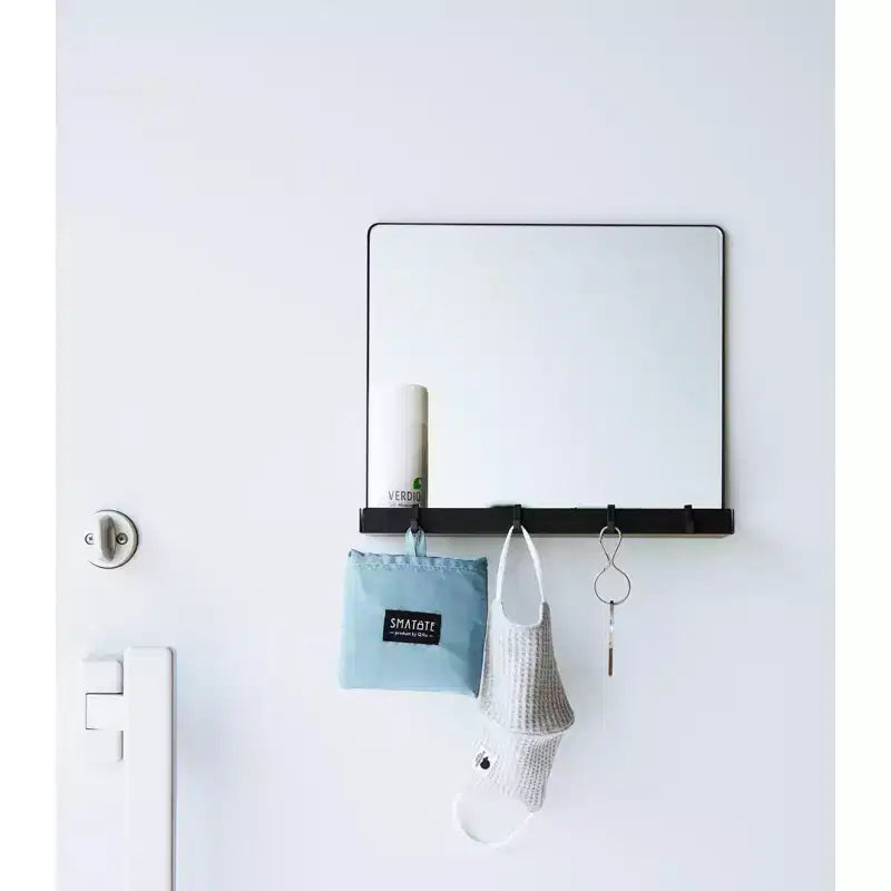 Miroir magnétique avec support de rangement - Verre