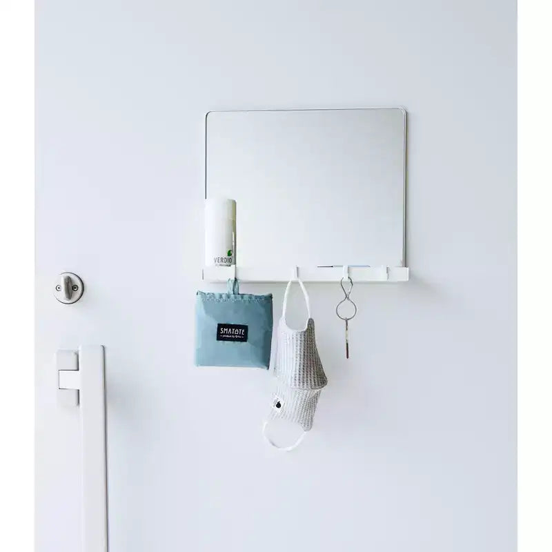 Miroir magnétique avec support de rangement - Verre