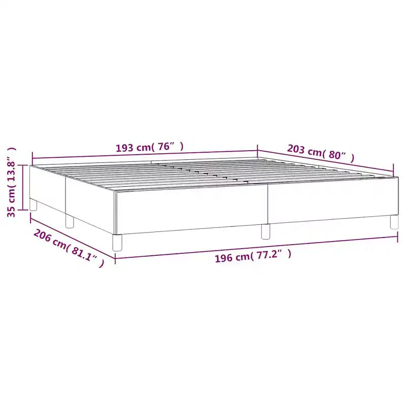 Cadre de lit Noir 75 % chlorure de polyvinyle, 5 % coton, 20 % polyester