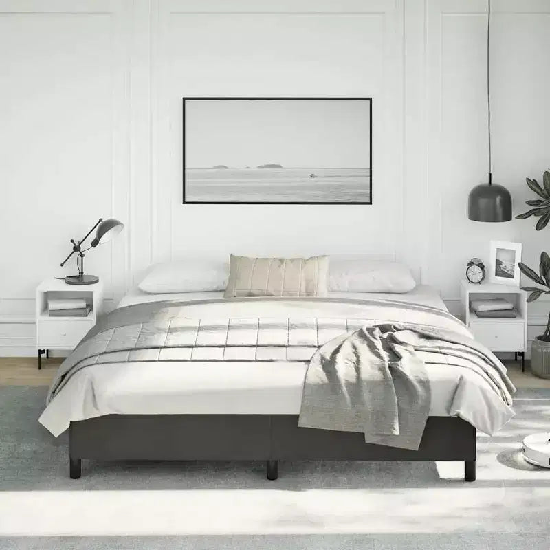 Cadre de lit Noir 75 % chlorure de polyvinyle, 5 % coton, 20 % polyester