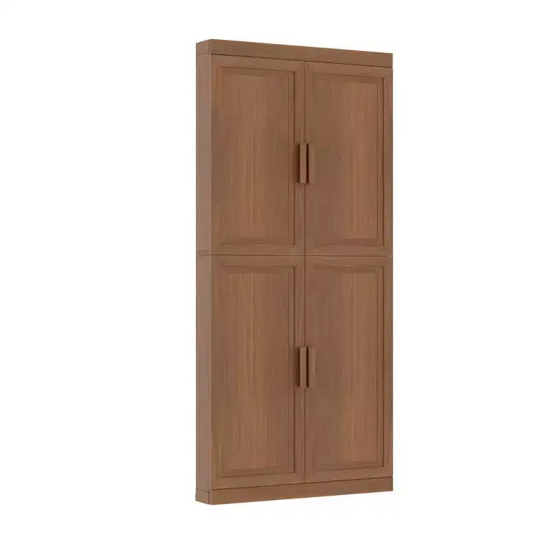 Armoires de rangement utilitaires modernes à 4 portes Rangement efficace pour salon, salle à manger, chambre à coucher Beige