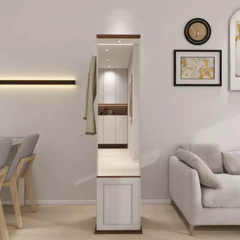 Armoire de cuisine en bois blanc antique de 40 cm.