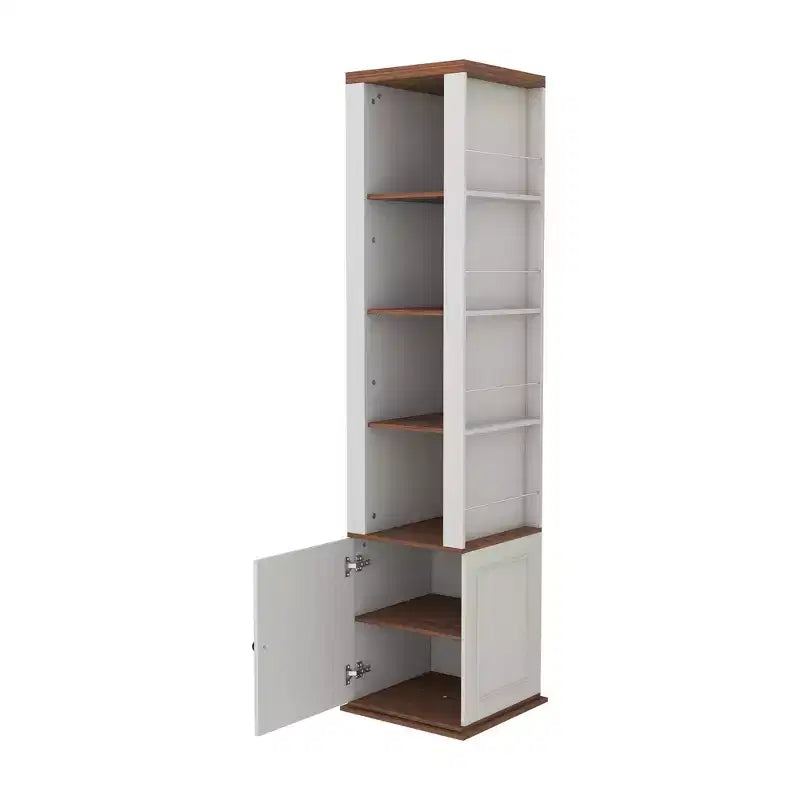 Armoire de cuisine en bois blanc antique de 40 cm.