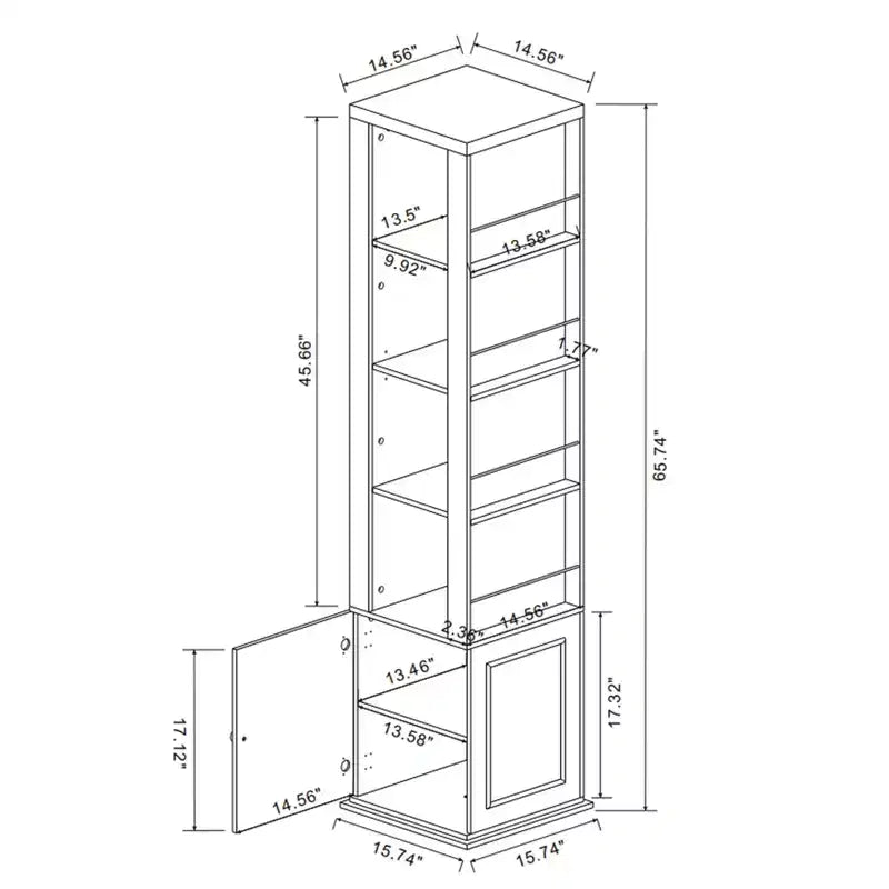 Armoire de cuisine en bois blanc antique de 40 cm.
