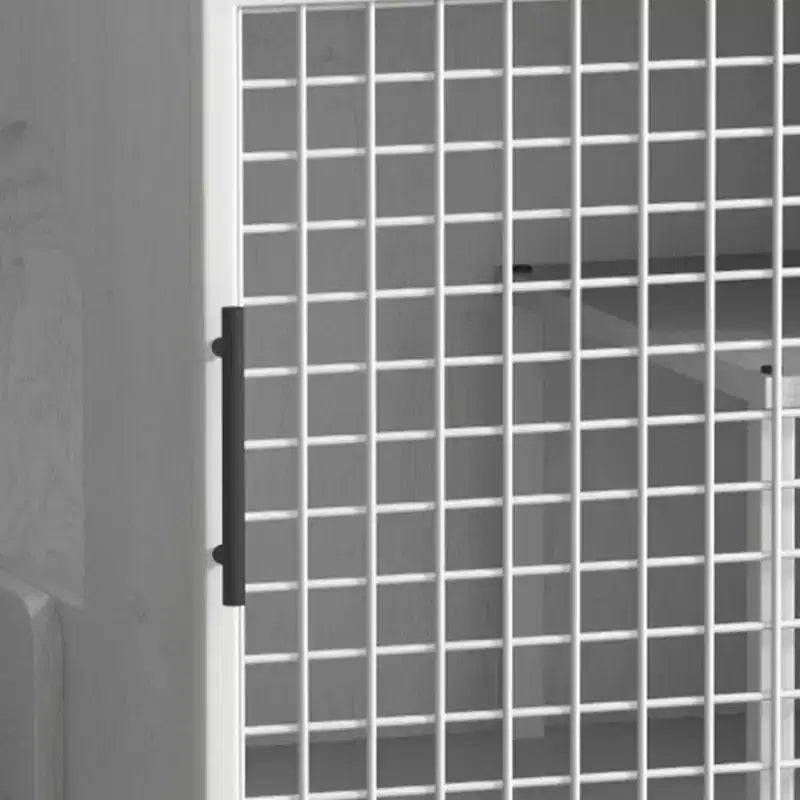 Meuble de litière pour chat, cache-litière 106,4 cm - Maison de chat moderne à double couche avec échelle-plateforme, villa de toilettage intérieure, armoire