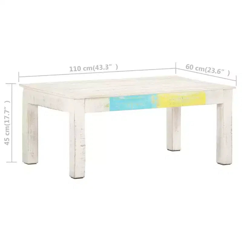 Table Basse Blanche 110x60x45 cm