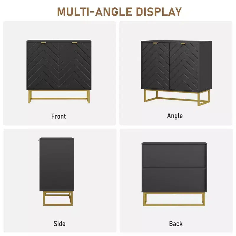 Meuble buffet, meuble de rangement avec étagères, console desserte en bois pour l'organisation, la cuisine, la salle à manger, le salon, l'entrée