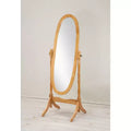 TUYOHW Anna Style Decorative Full Length Mirror for Bedroom,Dressing Room,Traditional Standing Full Cheval Mirror with Wood Frame,Oak