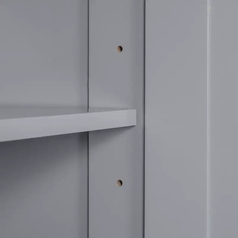 Meuble de rangement haut de salle de bain en bois moderne avec panier à linge basculant, armoire à double porte, étagères supérieures et tiroir