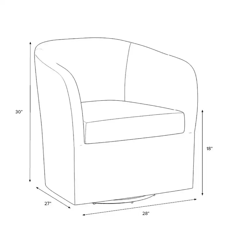Chaise pivotante en velours