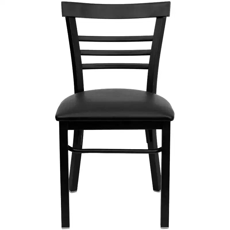 Chaise de restaurant en métal à dossier échelle trois barreaux