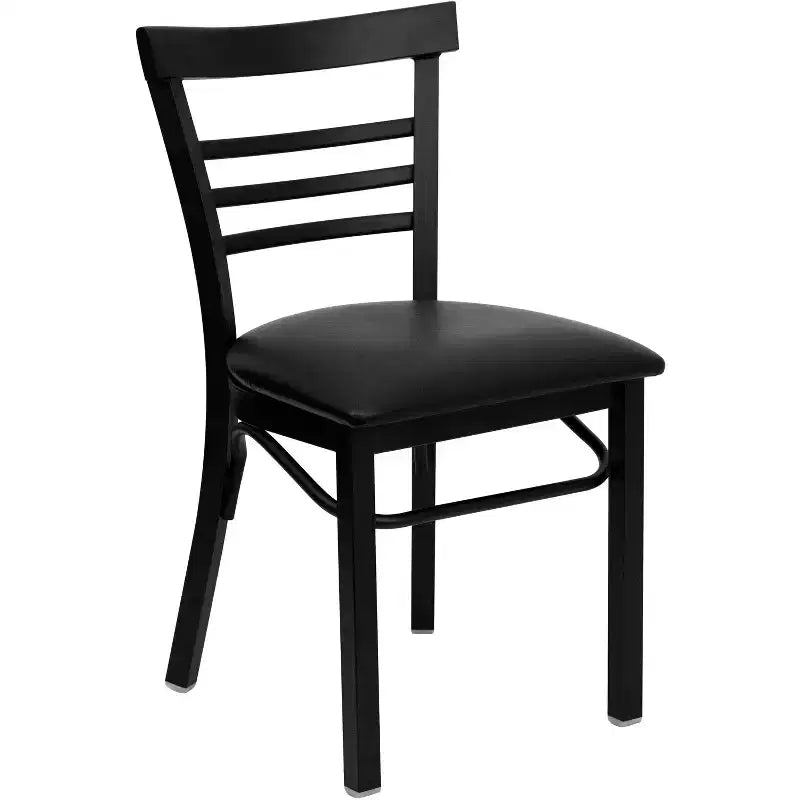 Chaise de restaurant en métal à dossier échelle trois barreaux