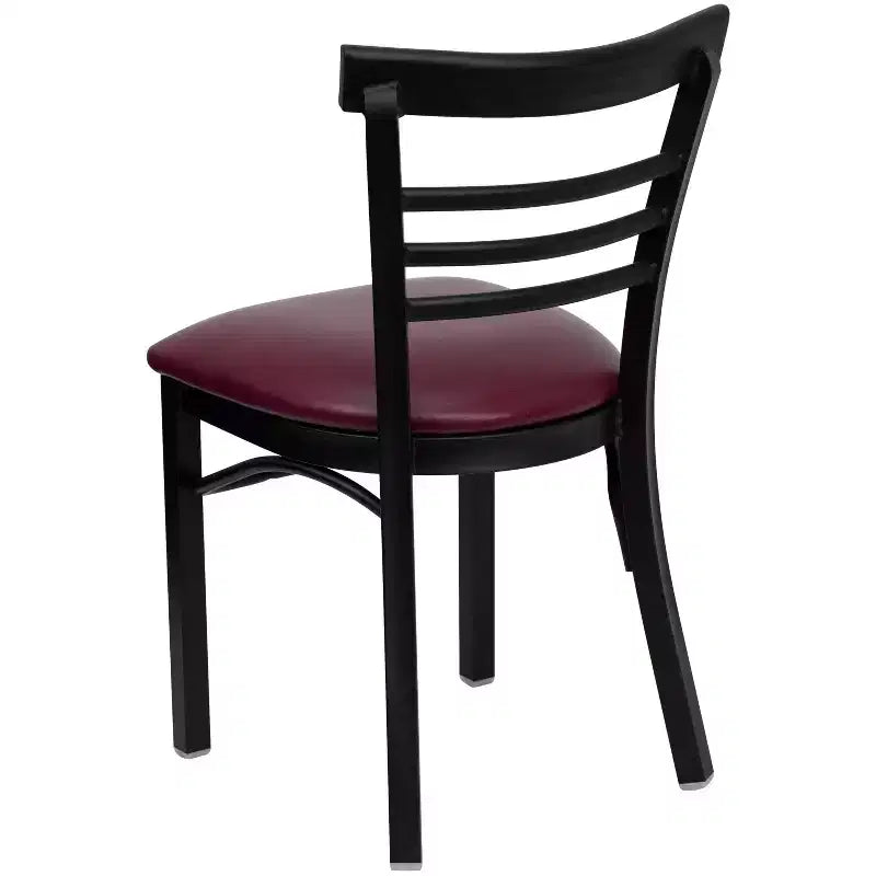 Chaise de restaurant en métal à dossier échelle trois barreaux