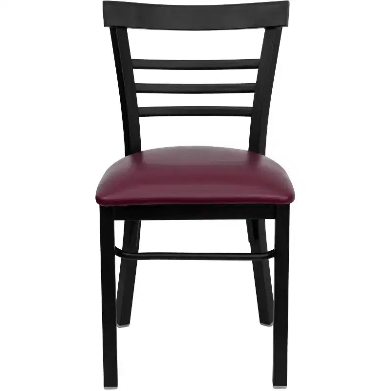 Chaise de restaurant en métal à dossier échelle trois barreaux