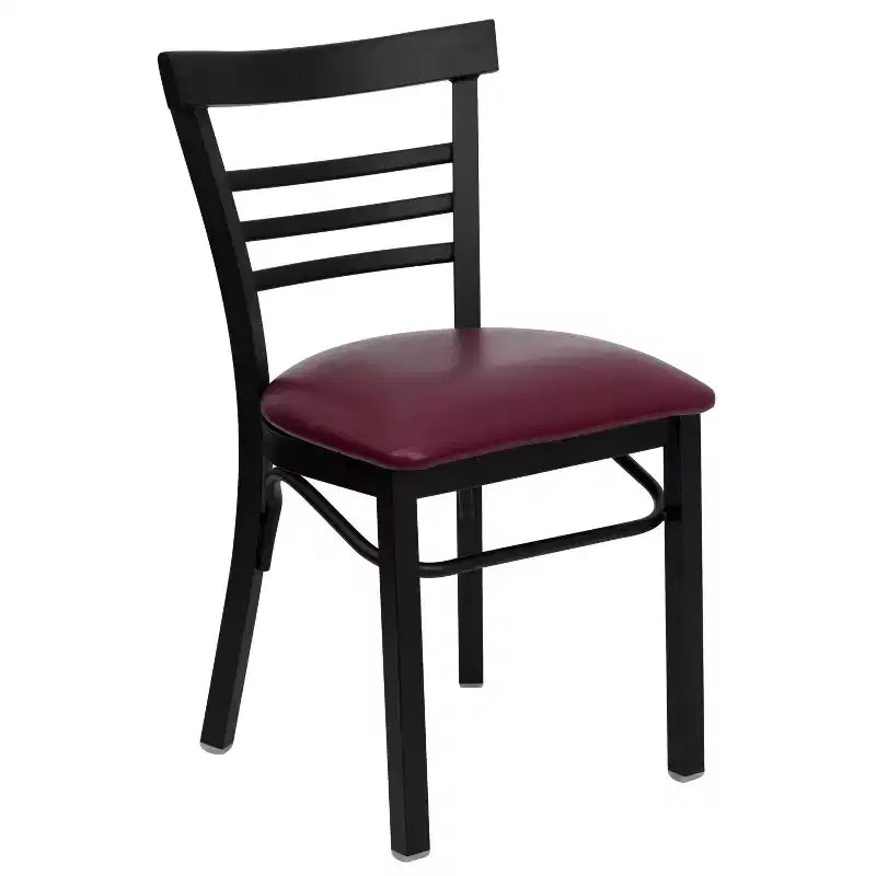 Chaise de restaurant en métal à dossier échelle trois barreaux