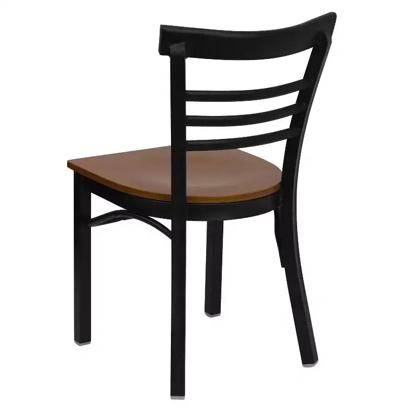 Chaise de restaurant en métal à dossier échelle trois barreaux