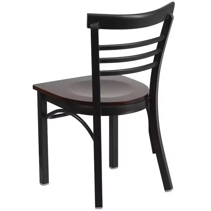 Chaise de restaurant en métal à dossier échelle trois barreaux