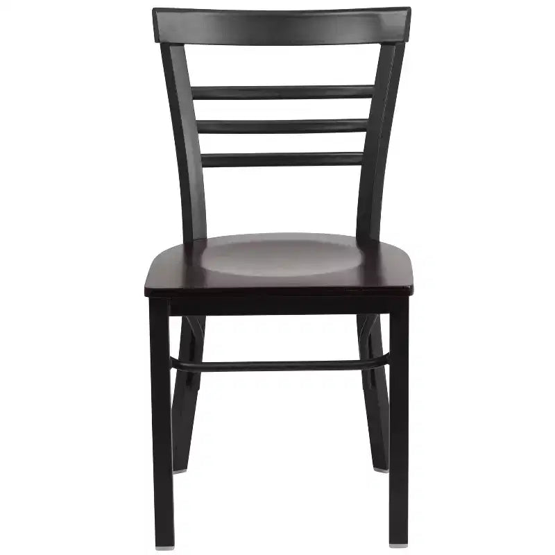Chaise de restaurant en métal à dossier échelle trois barreaux
