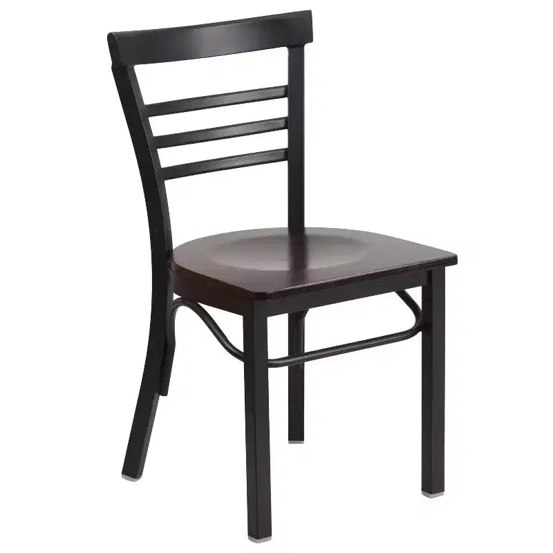 Chaise de restaurant en métal à dossier échelle trois barreaux