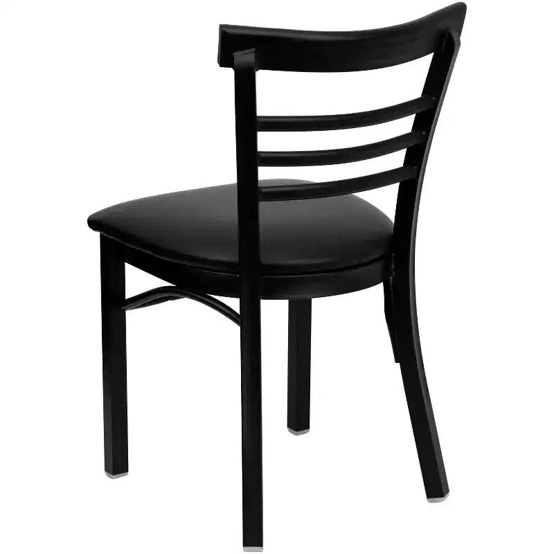 Chaise de restaurant en métal à dossier échelle trois barreaux